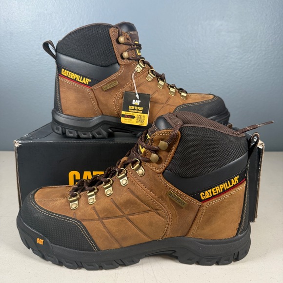 Caterpillar Other - Caterpillar Threshold WP ST Mens Steel Toe Waterproof Work Boots P90935 Brown 10